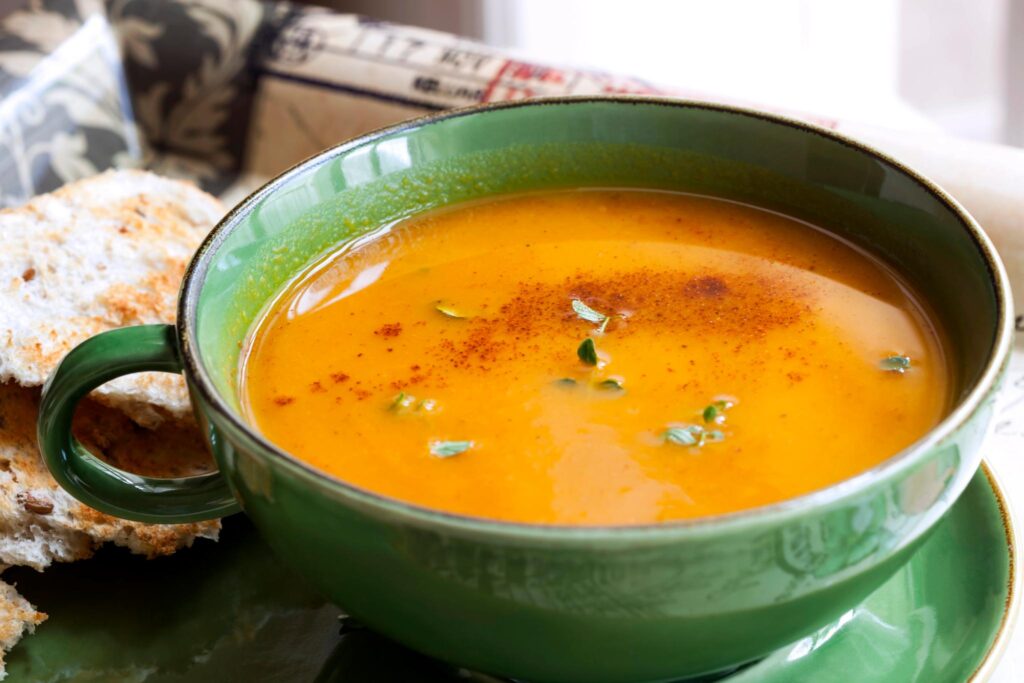 Grüner Kürbis Suppe