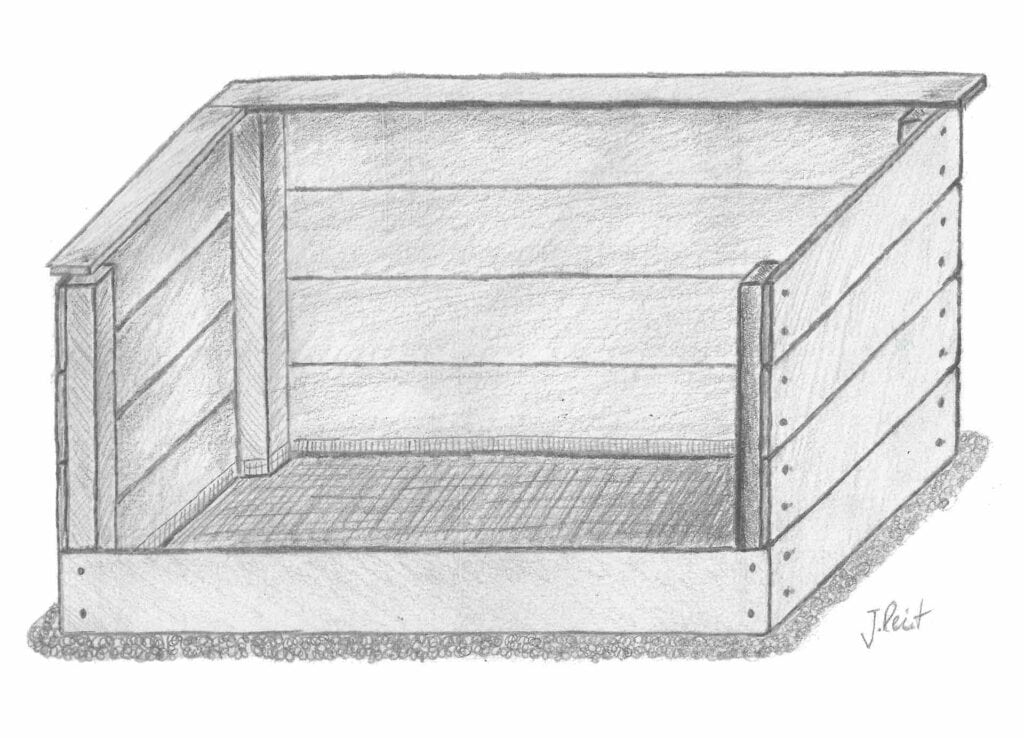 Skizze Hochbeet selber bauen