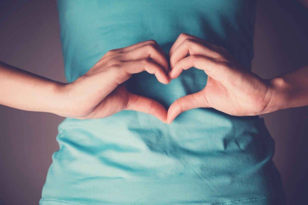 Bauch mit Herz