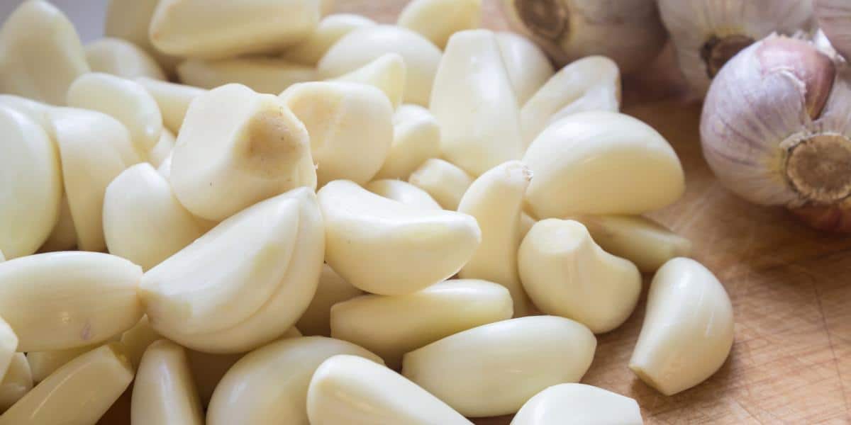 weißer Knoblauch